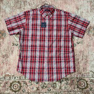Daniel Cremieux Collection SS Red Plaid Shirt Size XL NWT